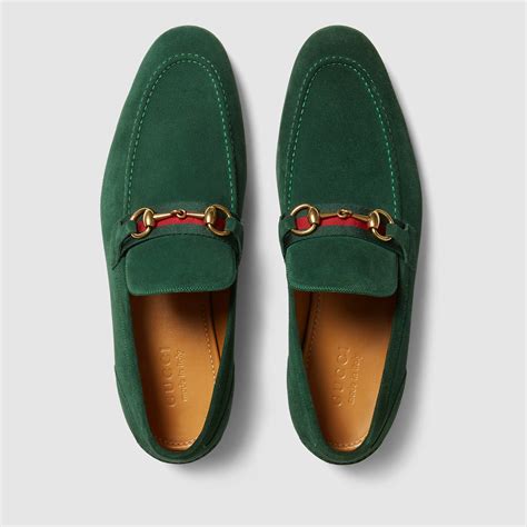 gucci suede horsebit driving loafers green|Gucci harald horsebit platform loafer.